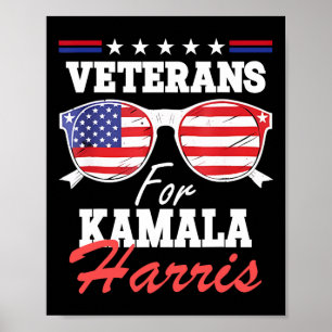 Vintage Veteranen für Kamala-harris 2024 Poster