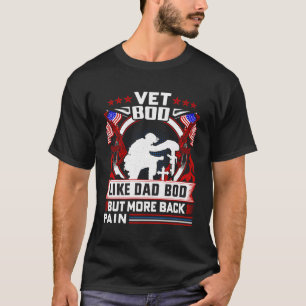 Vintage Veteranen in den USA wie Vater Bod, aber m T-Shirt