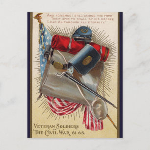 Vintage Veteranen Soldaten des Bürgerkriegs Postkarte