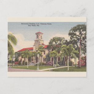 Vintage Veteranen Zuhause Bay Pines FL Postkarte
