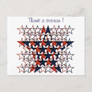 Vintage Veterans Day - Postkarte