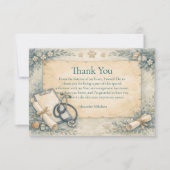 Vintage Veterinary Graduation Part Dankeskarte (Vorderseite)