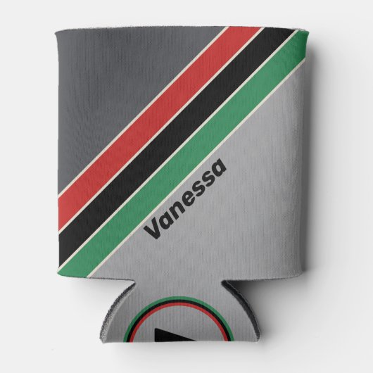 Vintage VHS Stripes with Name Dosenkühler (Vorderseite)