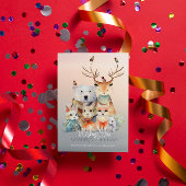 Vintage Vibe Winter Wonderland Weihnachtskarte Einladung