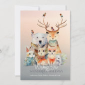 Vintage Vibe Winter Wonderland Weihnachtskarte Einladung (Vorderseite)