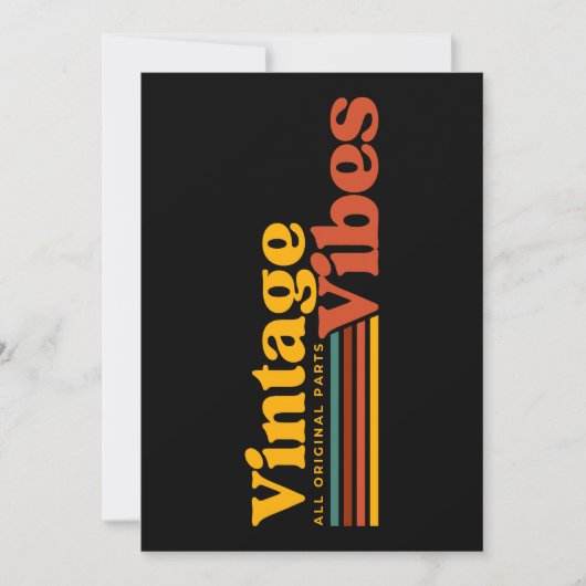 VINTAGE VIBES ALLE URSPRÜNGLICHEN TEILE EINLADUNG (Vorderseite)