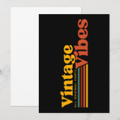 VINTAGE VIBES ALLE URSPRÜNGLICHEN TEILE EINLADUNG (Vorne/Hinten)