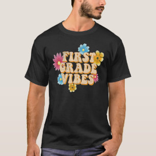 Vintage Vibes der ersten Klasse Blume zurück zur S T-Shirt