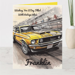 Vintage Vibes Geburtstagskarte für Oldtimer-Fans Karte