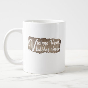 Vintage Vibes, Holiday Cheer – Retro Weihnachten Jumbo-Tasse