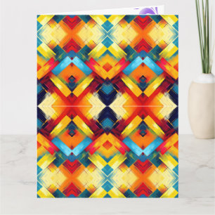 Vintage Vibes in Farben: Stylische geometrische Fo Karte