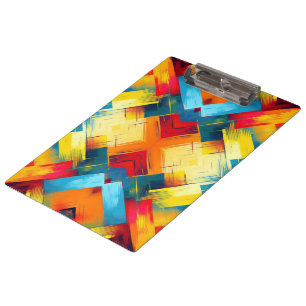 Vintage Vibes in Farben: Stylische geometrische Fo Klemmbrett