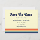 Vintage Vibes Save the Date-Einladung Date (Vorderseite)