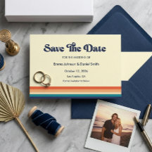 Vintage Vibes Save the Date-Einladung
