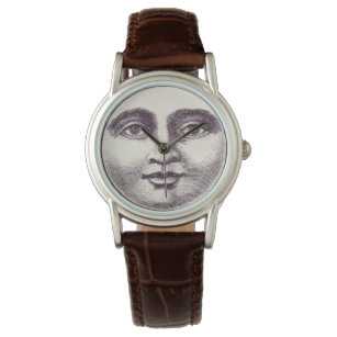 Vintage Victoria-Ära "Moon Face" Armbanduhr