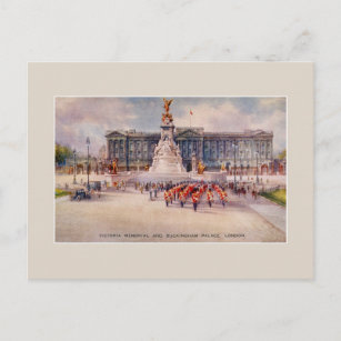 Vintage Victoria Memorial Buckingham Palace Art Postkarte