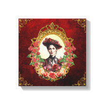 Vintage Victoria Rose Lady In Red