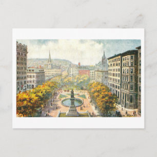 Vintage Victoria Square in Montreal, Quebec, Postkarte