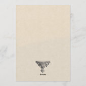 Vintage victorian baby shower einladung (Rückseite)