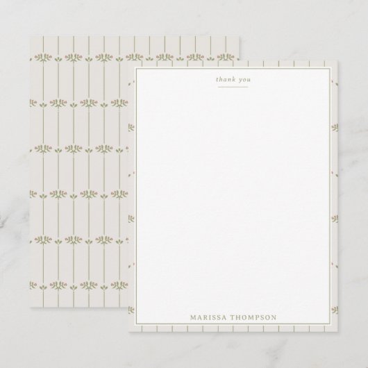 Vintage Victorian Botanical Lines Traditional (Vorne/Hinten)