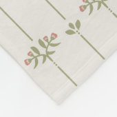 Vintage Victorian Botanical Traditional Stripes Fleecedecke (Ecke)