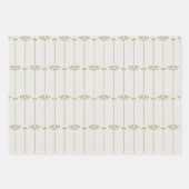 Vintage Victorian Botanical Traditional Stripes Geschenkpapier Set (Vorderseite 2)