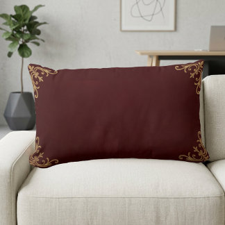 Vintage-Victorian-Burgunder-Wein-Leder-Minimalist Lendenkissen