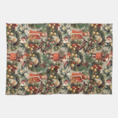 Vintage Victorian Christmas Baubles Geschirrtuch (Horizontal)