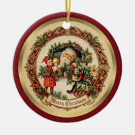 Vintage Victorian Christmas Baubles Keramik Ornament