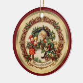 Vintage Victorian Christmas Baubles Keramik Ornament (Links)