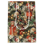 Vintage Victorian Christmas Baubles Mittlere Geschenktüte (Rückseite)