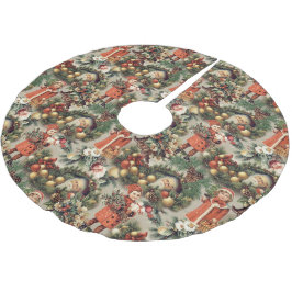 Vintage Victorian Christmas Baubles Polyester Weihnachtsbaumdecke