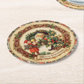 Vintage Victorian Christmas Baubles Runder Pappuntersetzer (Angewinkelt)