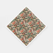 Vintage Victorian Christmas Baubles Serviette (Ecke)