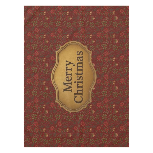 Vintage, Victorian Christmas patterned Tischdecke (Vorderseite)