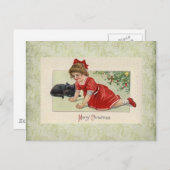 vintage victorian Christmas Postcard Feiertagspostkarte (Vorne/Hinten)
