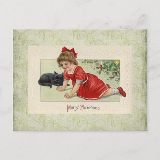 vintage victorian Christmas Postcard Feiertagspostkarte