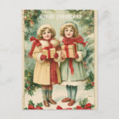 Vintage Victorian Christmas Postcard Postkarte (Vorderseite)