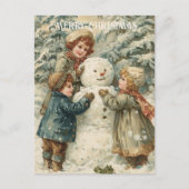 Vintage Victorian Christmas Postcard Postkarte (Vorderseite)