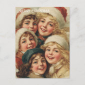 Vintage Victorian Christmas Postcard Postkarte (Vorderseite)