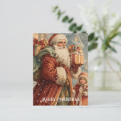 Vintage Victorian Christmas Postcard Postkarte (Stehend Vorderseite)