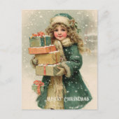 Vintage Victorian Christmas Postcard Postkarte (Vorderseite)