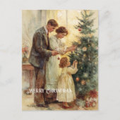 Vintage Victorian Christmas Postcard Postkarte (Vorderseite)