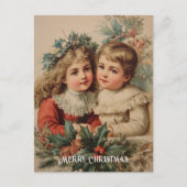 Vintage Victorian Christmas Postcard Postkarte (Vorderseite)