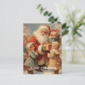Vintage Victorian Christmas Postcard Postkarte (Stehend Vorderseite)