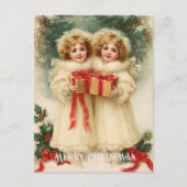 Vintage Victorian Christmas Postcard Postkarte (Vorderseite)