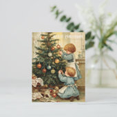 Vintage Victorian Christmas Postcard Postkarte (Stehend Vorderseite)