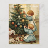 Vintage Victorian Christmas Postcard Postkarte (Vorderseite)