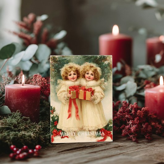 Vintage Victorian Christmas Postcard Postkarte