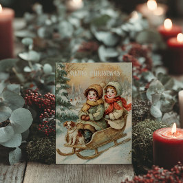 Vintage Victorian Christmas Postcard Postkarte